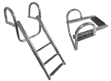 PLATFORM ÜSTÜ TELESKOPİK KROM MERDİVEN 3'LÜ