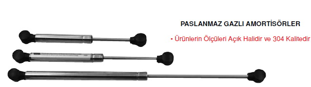MORS GAZLI AMORTİSÖR   8X380 MM 25KGF