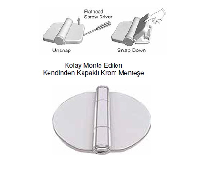 KENDİNDEN KAPAKLI MENTEŞE 65X65 MM